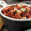 Smoky Pork, Bacon, and White Bean Chili