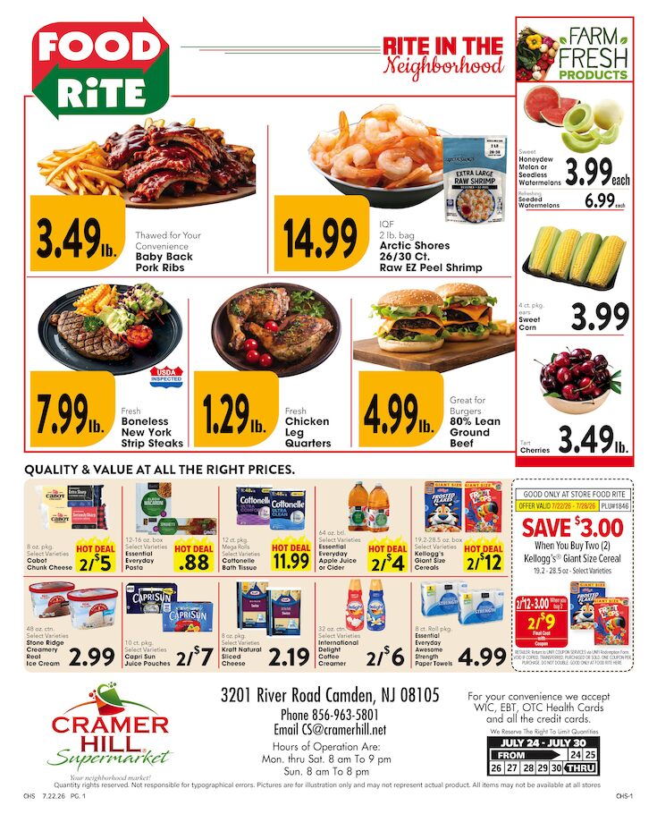 Weekly Ad | Cramer Hill Supermarket
